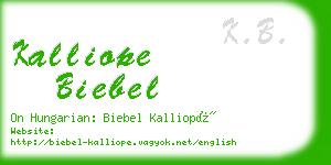 kalliope biebel business card